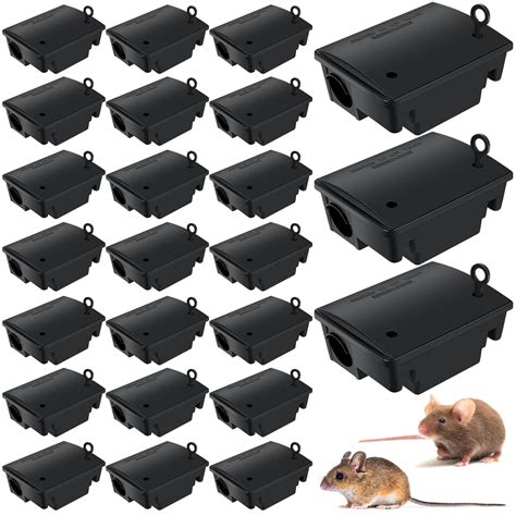 Amazon.com : Qualirey 24 Packs Rat Bait Station Outdoor Rodent Rat ...