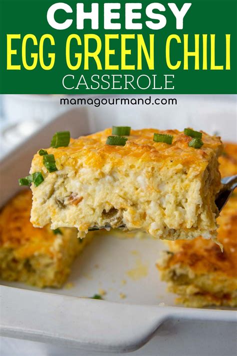 Egg Green Chile Casserole - Easy, No Prep Egg Puff Bake
