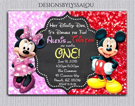 Mickey And Minnie Party Invitations Printable at Gabriel Morris Blog