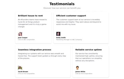 Image result for Testimonial CSS Tailwind CSS Sample