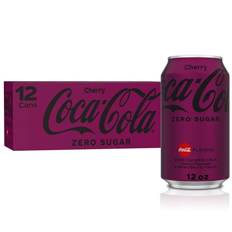 Coca-Cola Cherry Zero Sugar Soda, 12oz Cans, Pack of 12, 144 fl oz ...