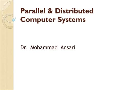 Image result for Parallel Processors Distributed Systems