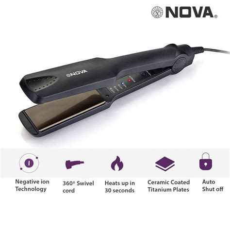 Nova Temperature Control Professional NHS 860 Hair Straightener ...