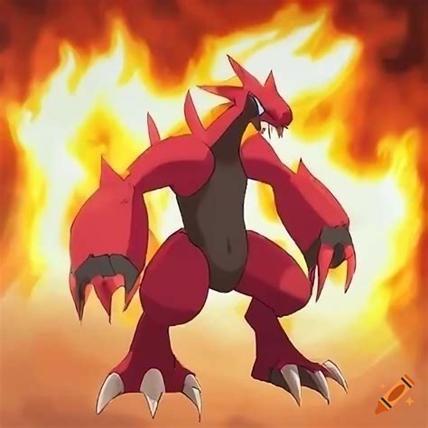 Eruptorius, a legendary fire dragon pokemon on Craiyon