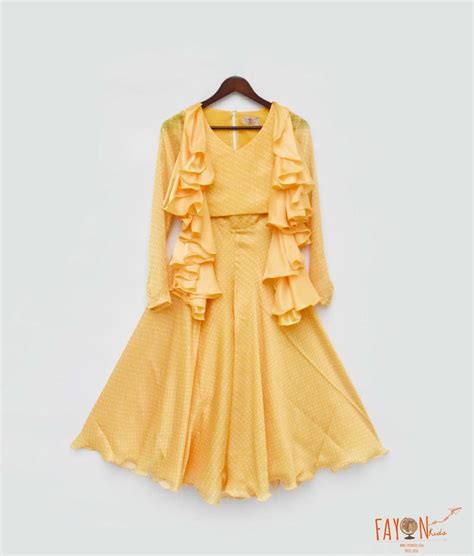 Buy Yellow Printed Sharara with Top for Girls Online In India – FayonKids