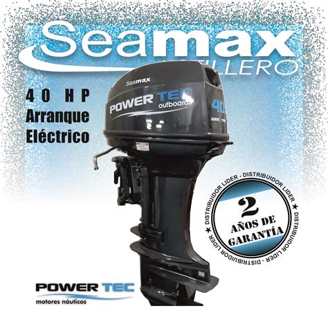 Motor Powertec 40 HP arr eléctrico comandos - Seamax astillero