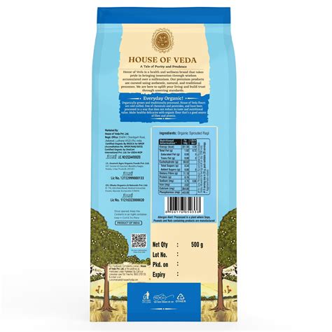 Organic Sprouted Ragi Flour 500g – HOUSE OF VEDA