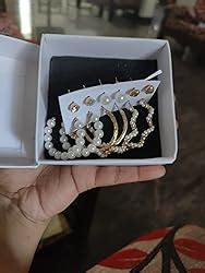 Jewels Galaxy Stylish Pearl & AD Multi Designs Stunning 6 Pair of ...