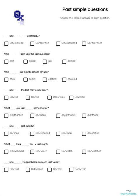Image result for Past Simple Questions Practice