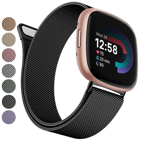 Wanme Bands Compatible with Fitbit Versa 3 /4 Fitbit Sense / Sense 2 ...