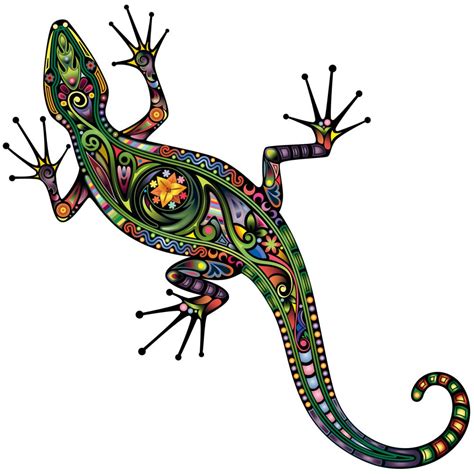 Colourful Gecko Wall sticker | wall-art.com