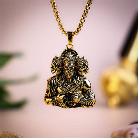Panchmukhi Hanuman Ji Pendant (Blessing & Protection) - Abhimantrit ...