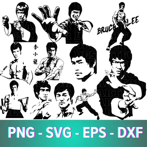 Buy Bruce Lee Svg Bundle , Bruce Lee Png Vector Clipart Silhouette ...