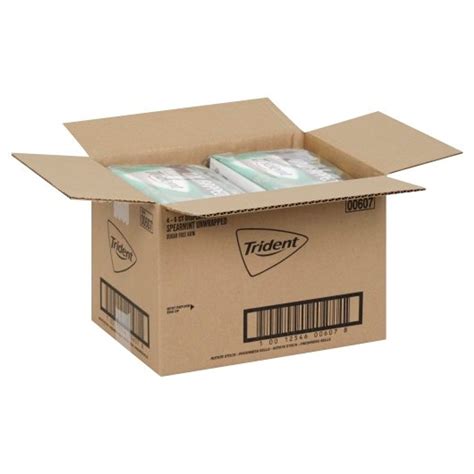 Trident Spearmint Gum, 50 Count, 6 Per Box, 4 Per Case