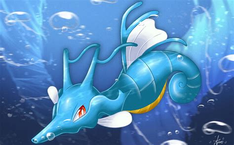 Download Kingdra, The Powerful Water/dragon Type Pokémon In A Powerful ...