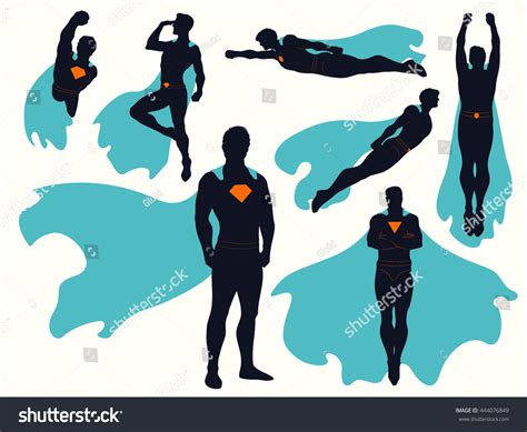 Superhero Different Action Poses Set ...