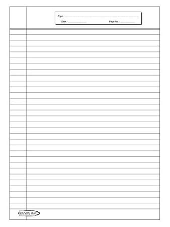 Givson Max A4 Size Single Side Ruled Sheet for Project/Assignments ...