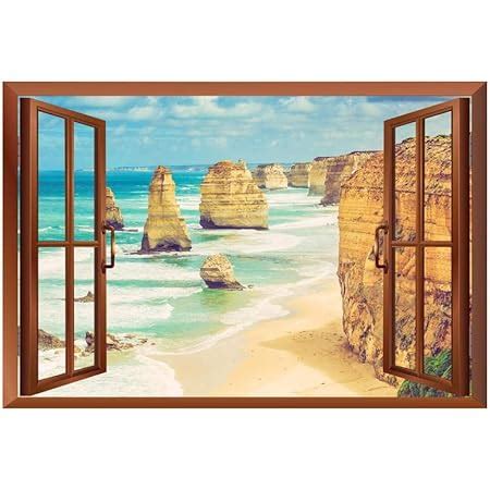 3D Fake Window Wall Decal Sticker Poster - Landscape Wall Decor Home ...