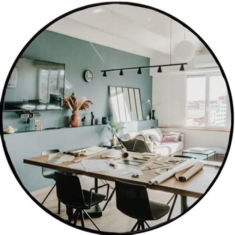 Buy 20 Inch Vanity Round Wall Mirror for Bathroom//20 Round Metal Frame ...