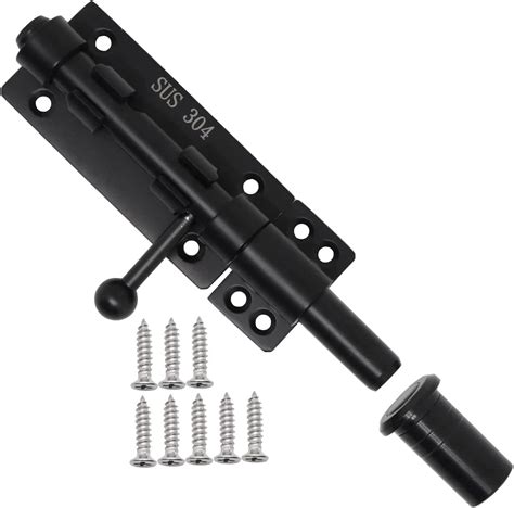 Nemeae Heavy Duty Sliding Bolt Door Latch with Horizontal Bolt Latch ...