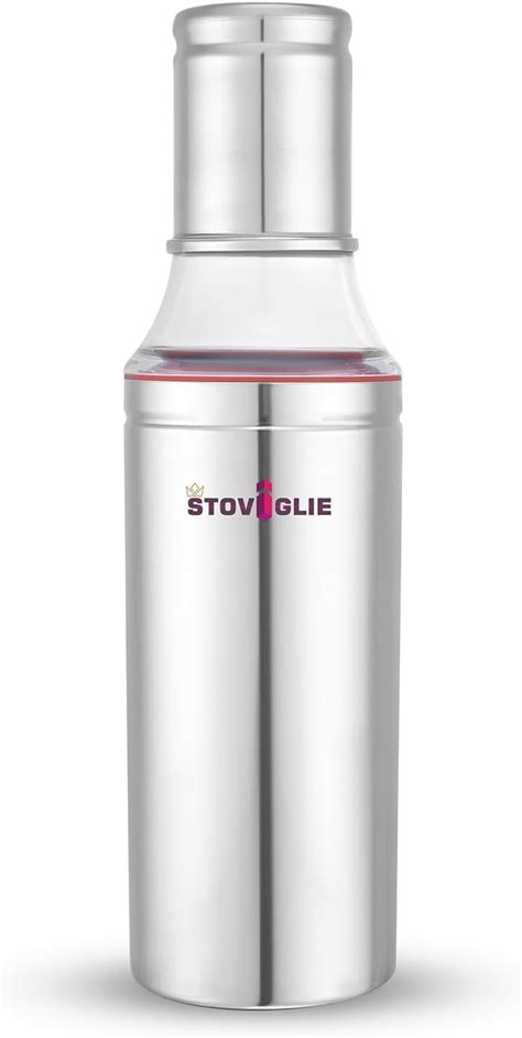 Buy Crystal Stainless Steel Oil Pourer/Dispenser ( 500 ml, Silver, Set ...