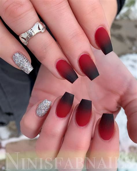 UPDATED: 35 Stunning Red and Black Ombre Nails (August 2020)