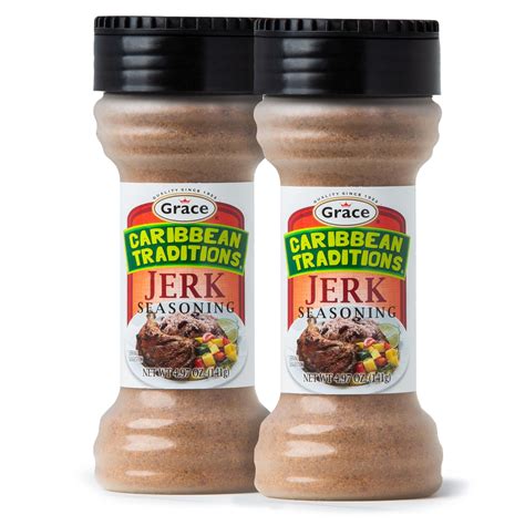 Grace Caribbean Traditions Jamaican BCF26 Jerk Seasoning Dry Rub - 2 ...