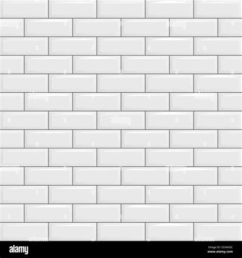 White tiles, seamless texture, ceramic brick. Vector illustration Stock ...