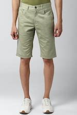 Buy Men Green Solid Casual Shorts Online - 565897 | Peter England