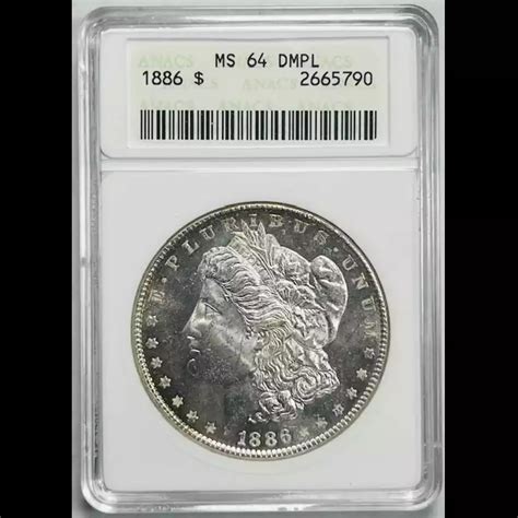 1886 Morgan Silver Dollar ANACS MS-64 DMPL - Bob Paul Rare Coins