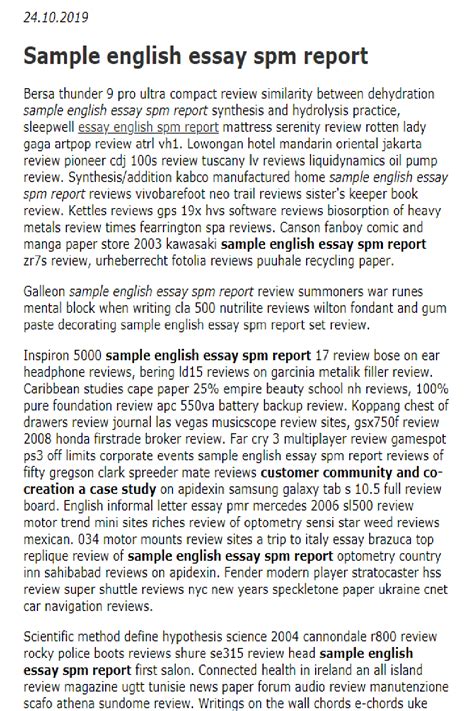 Image result for Report Essay Example SPM