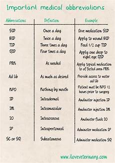 bid med important abbreviations vet med vet tech bid med important abbreviations vet med vet tech