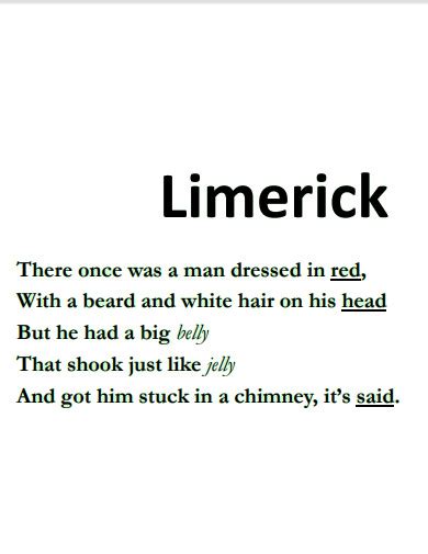 Image result for Limerick Poem Examples