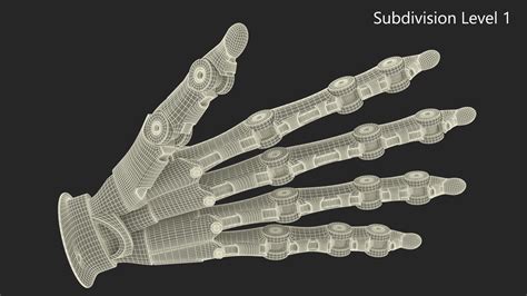 Robotic Hand Black Rigged for Maya 3D model | 3D Molier International