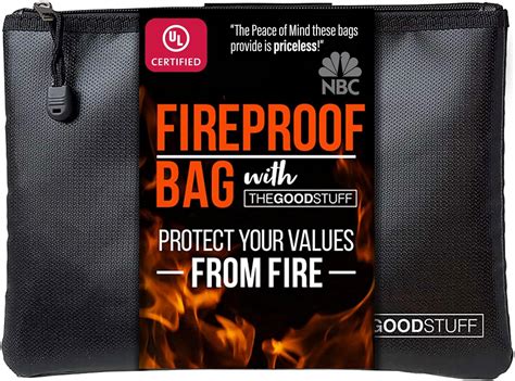 Water and Fireproof Pouch (10" x 13" / 2000℉), Protect Important ...