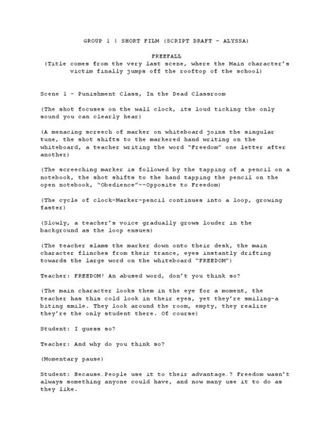 Short Film Script | PDF