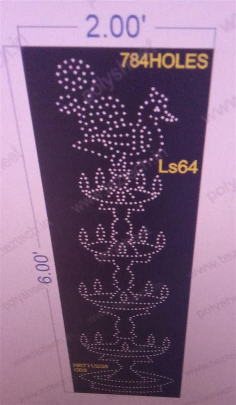 LS64 LAMP STAND 1 PART 6X2 FEET 784 HOLES
