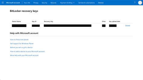 Image result for BitLocker Recovery Key Windows11 Page