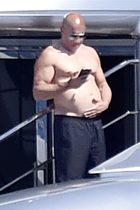 Vin Diesel spotted shirtless on a luxury yacht in Italy