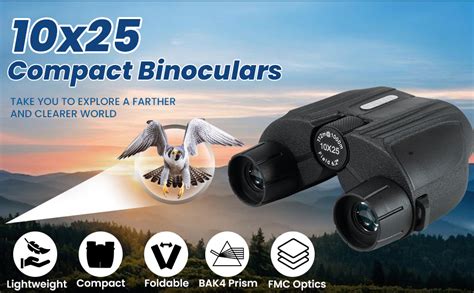 Buy Pullox Binocular 10x25 Compact BinocularsTelescope or Adults ...