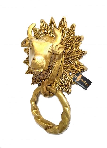 Buy Cow Face Brass Door Knocker Brass Showpiece Online at Best Price