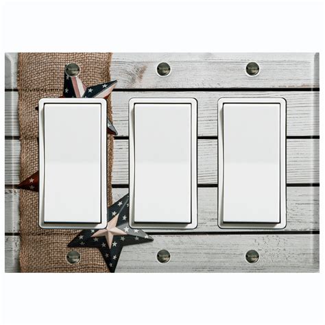 WorldAcc American Flag Star White Fence Nature Themed 3 - Gang Rocker ...