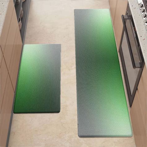 Kitchen Mats For Floor,Gray Green Gradient Kitchen Rug For Kitchen ...
