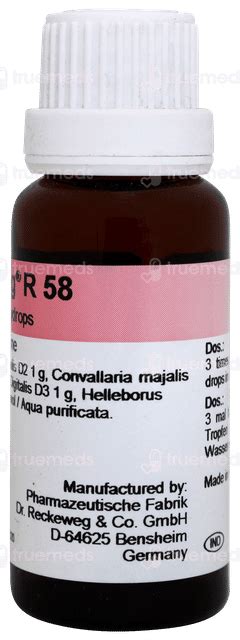 Dr Reckeweg R58 Against Hydrops Drop 22 Ml - Uses, Side Effects, Dosage ...