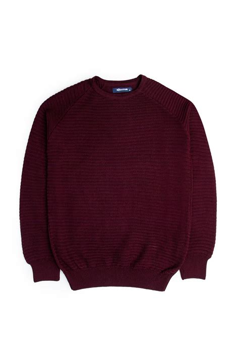 Maroon Sweater With Holes