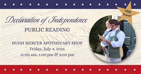 Public Reading of the Declaration of Independence, Hugh Mercer ...