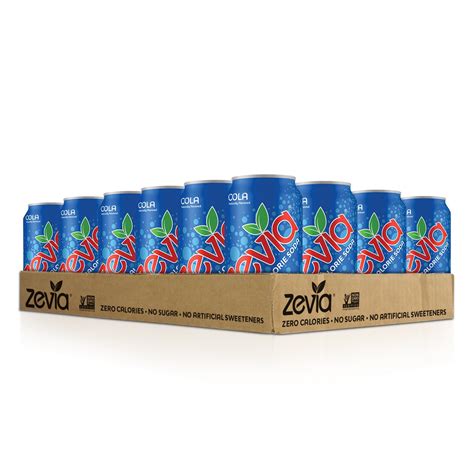 Zevia COLA Zero Calories Zero Sugar Vegan Can Soda 12 Oz - Harvest ...