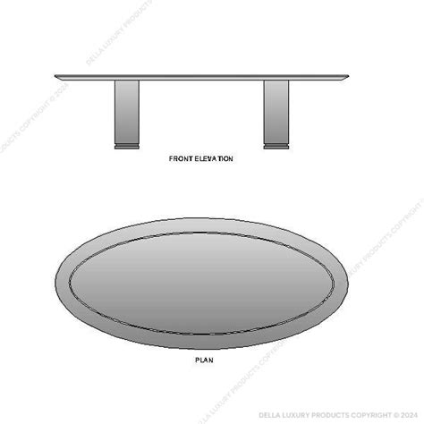 Narsil Oval Shaped Conference Table for | | Della