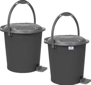 Heart Home Durable Plastic Pedal Dustbin|Waste Bin|With Handle,10 Litre ...