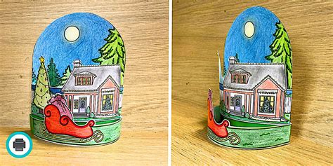 3D Christmas Colouring | Christmas Crafts